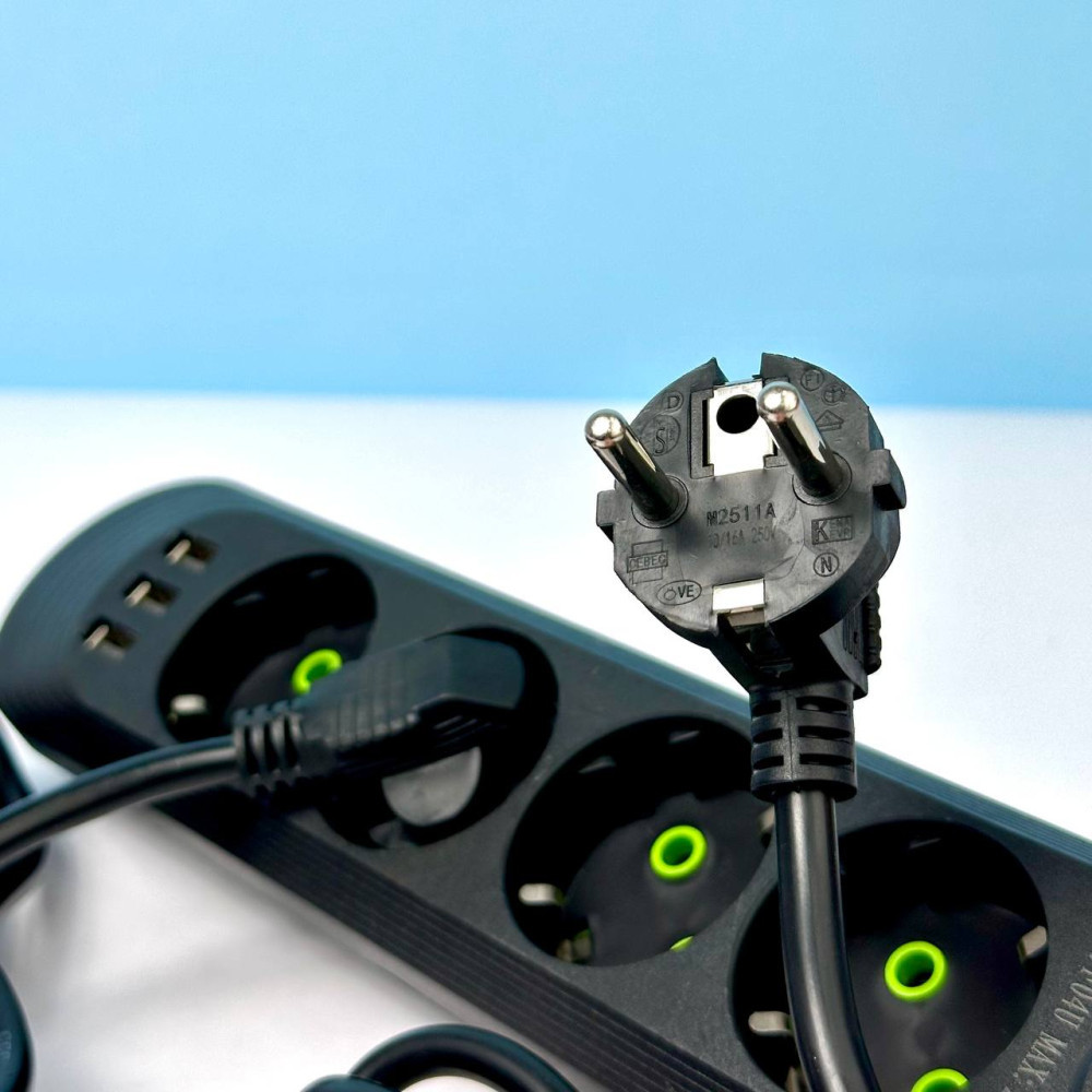 Сетевой фильтр-удлинитель 4 розеток 3USB 2500W 4 метра Винница - изображение 2