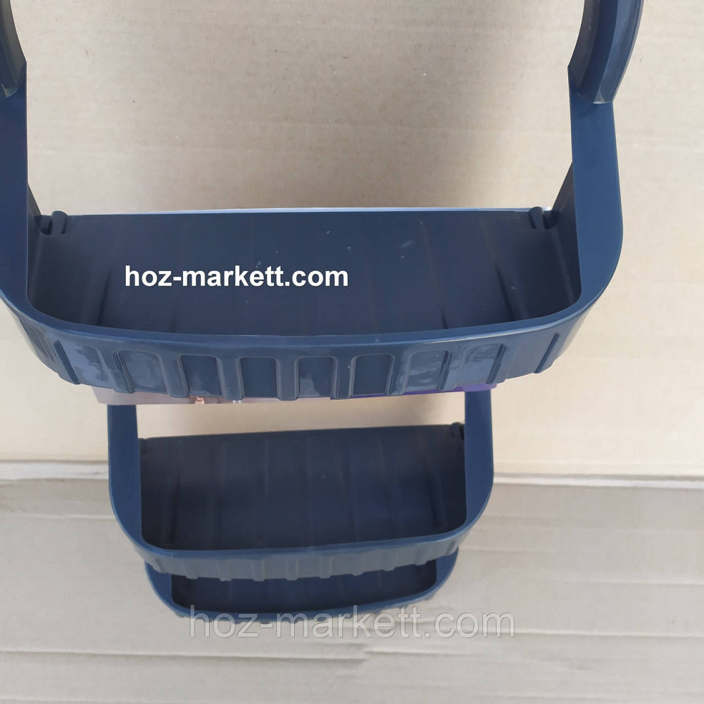 Полиця у ванну навісна настінна біла пластикова пряма 62 см Харків - фото 7