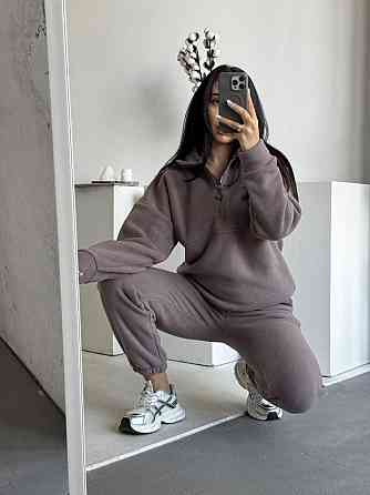 Женский теплый костюм двойка: кофта и штаны из турецкого флиса Мокко, 50/52 Одесса