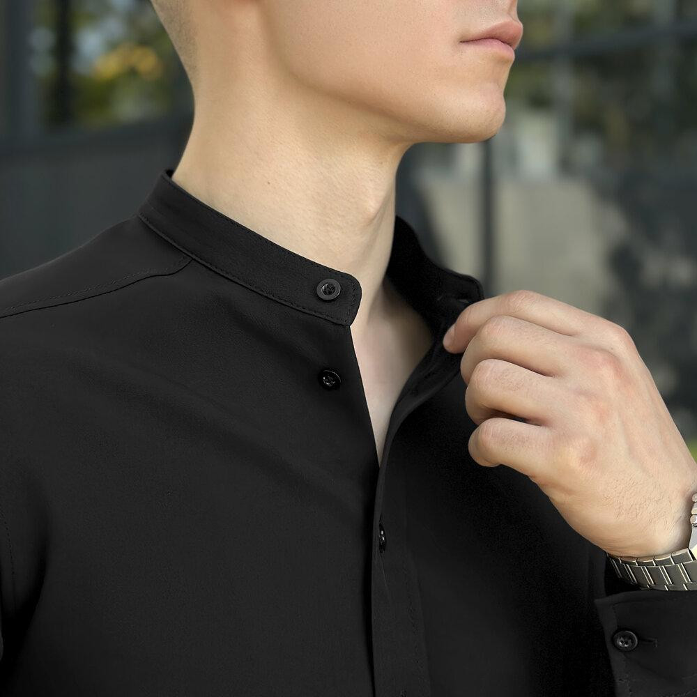 Чоловіча чорна сорочка з довгим рукавом Pobedov Legend Київ - фото 2