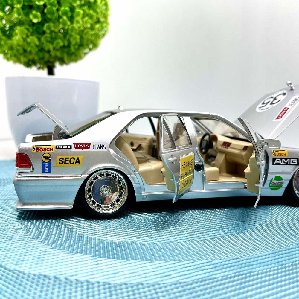 Машинка Авто Експерт Mercedes-Benz S-Class W140 металопластикова 1:24 звук світло інерція відчиняються двері капот багажник Сіра Чернигов - изображение 5