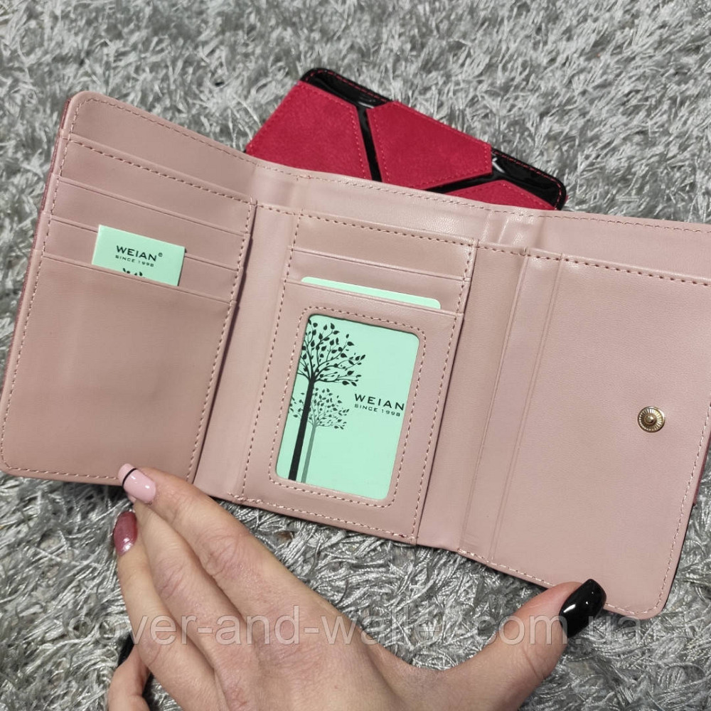 Красивый маленький женский кошелёк с лаковыми вставками MD 623 Киев - изображение 5