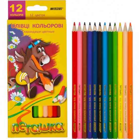 Олівці кольорові "Marco" "Пегашка" 12кол. 1010-12CB шестигранні, шт Київ