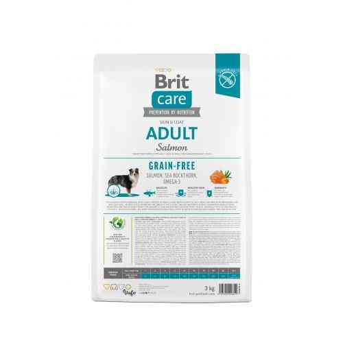 Корм сухой Brit Care Dog Grain-free Adult для взрослых собак малых и средних беззерновых пород с лососем 3 кг Киев