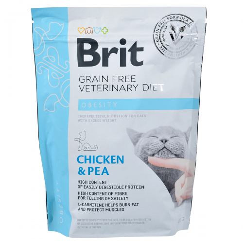 Корм сухой Brit Grain Free VetDiet Cat Obesity для кошек с лишним весом и ожирением с курицей и горохом 400 г Киев - изображение 3