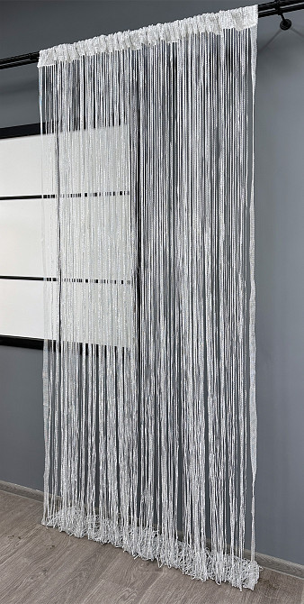 Шторы-нити Rovi Premium с люрексом Белый 300х300см 1 шт (61-114) Киев - изображение 4