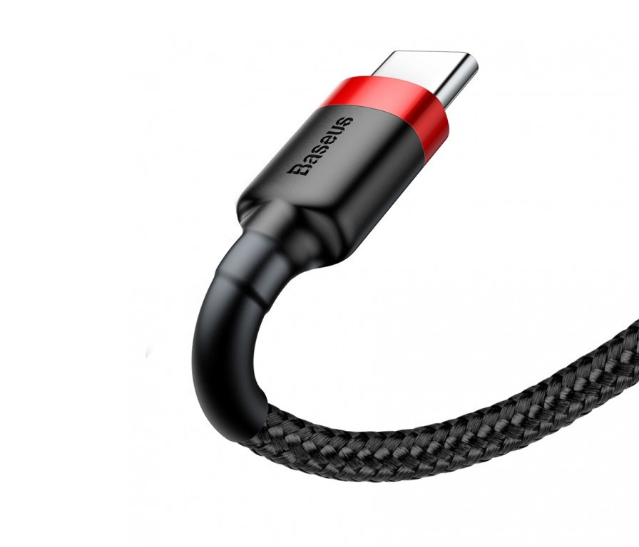 Кабель Baseus Cafule USB Cable Type-C-Type-C 3A 1m, колір червоний+Black CATKLF-G91 Одеса - фото 5