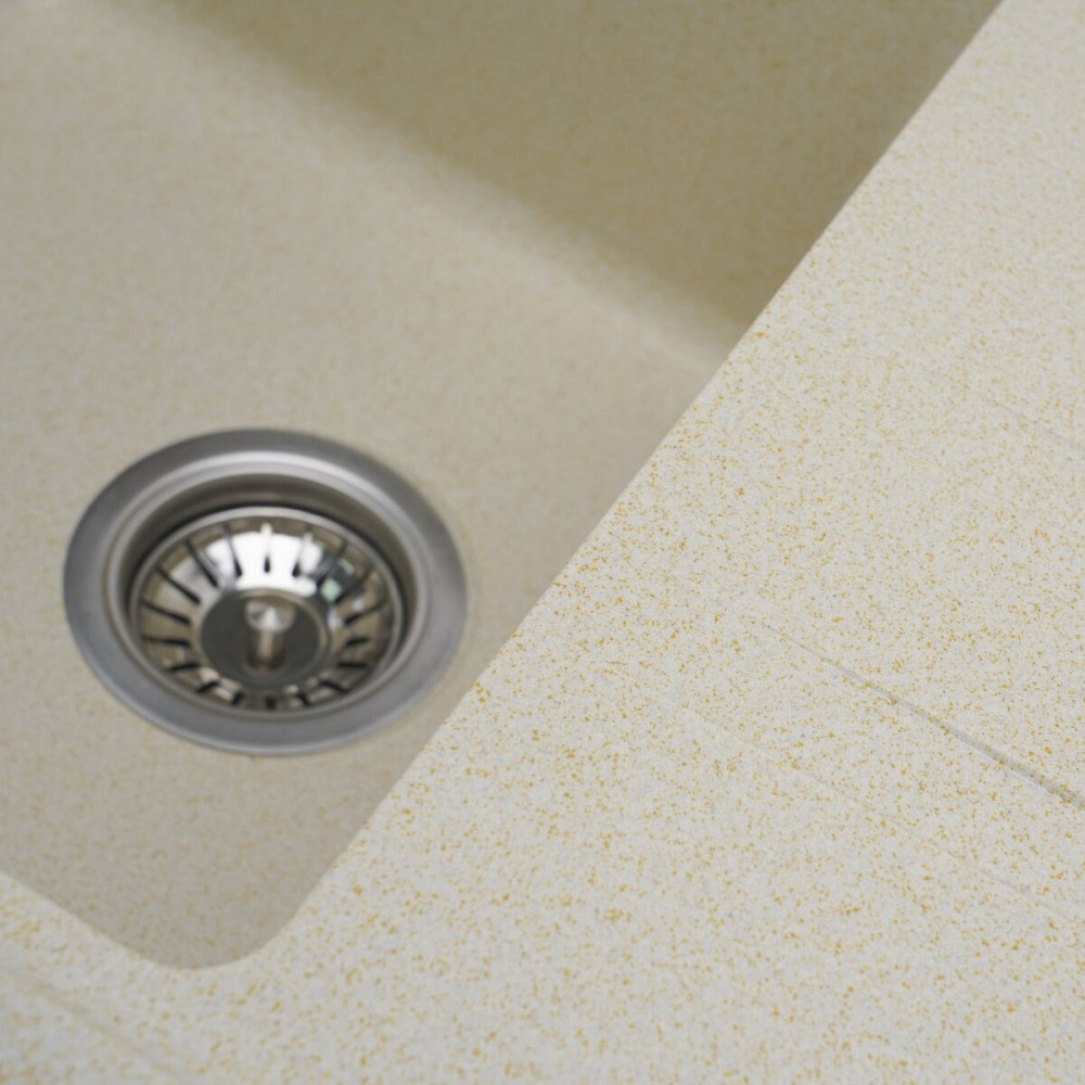 VALESO Гранітна мийка для кухні VALESO LIANA 6243 матова Пісок Коломыя - изображение 8