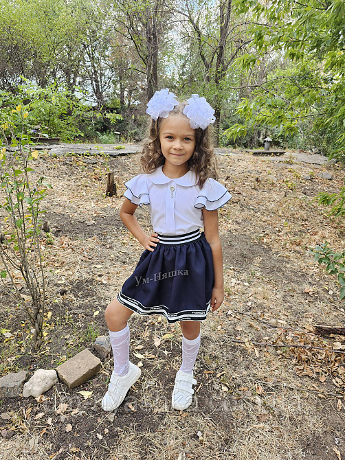 Школьная синяя юбка с буквами 122-134 Кривой Рог - изображение 5