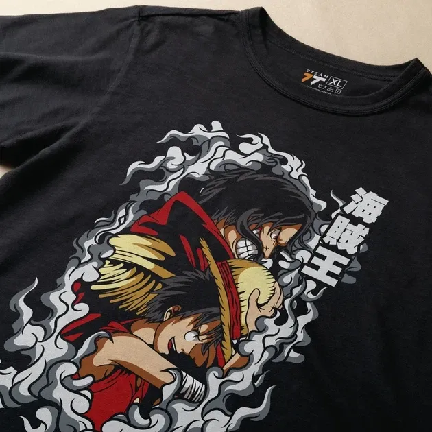 Футболка чоловіча з  принтом Ван Пис Луффі і Гол Д Роджер Розмір 48 Anime0996 Дніпро - фото 3