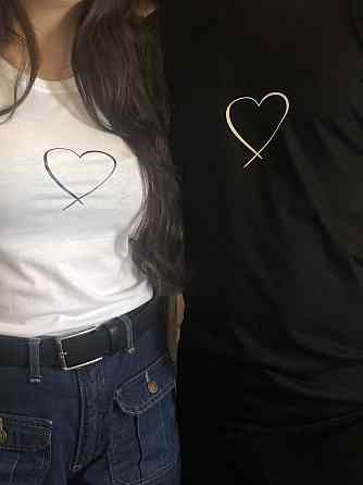 Парные футболки для влюбленных парня и девушки Сердце Черновцы