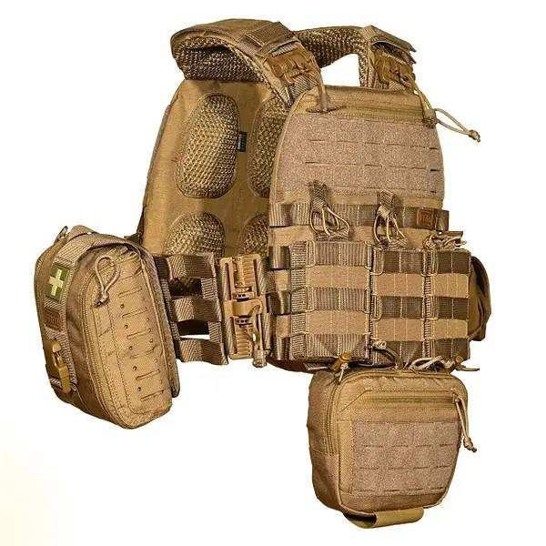 Тактичний комплект плитоноски М7 з 7 підсумками (без плит) Койот Вінниця - фото 3