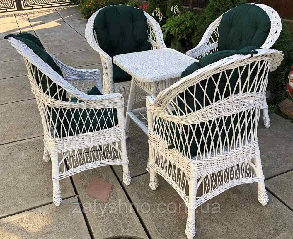 Набор плетеной мебели из лозы |Мебель из лозы белая  |мебель плетеная белая со столом Киев - изображение 1