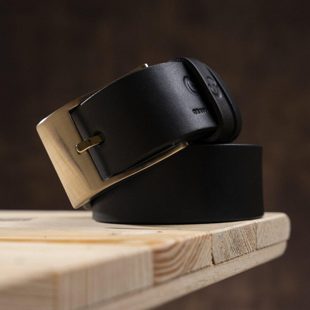 Ремінь чоловічий GRANDE PELLE 11032 Чорний Київ - фото 3