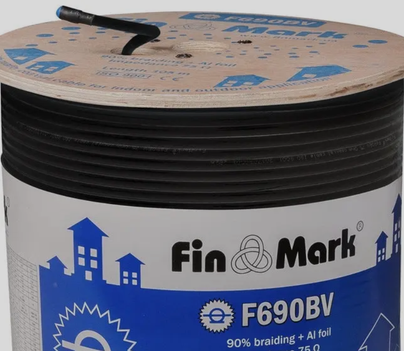 TV кабель 75 Ом FinMark 690BV black (305 м) Вінниця - фото 1