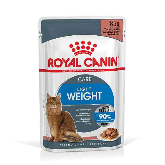 Вологий корм для дорослих котів ROYAL CANIN LIGHT WEIGHT CARE шматочки в соусі 85 г, від набору зайвої ваги Київ