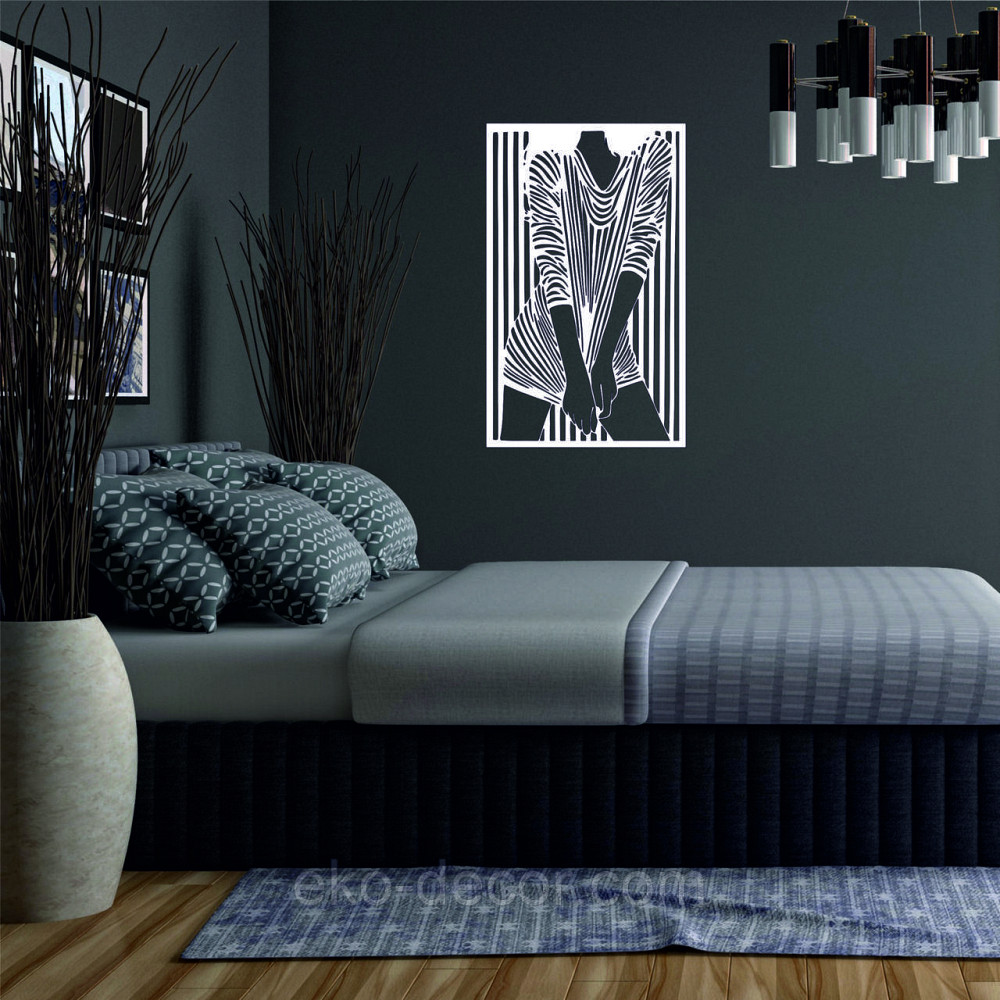 Декоративное настенное Панно «Девушка» Декор на стену 110*60 см, Белый Киев - изображение 2