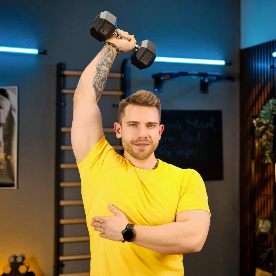 Гантеля шестигранна прогумована TX-025RD Trex Sport 2,5кг Киев - изображение 10