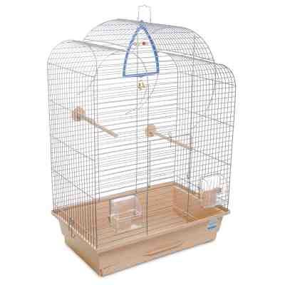 Клітка для птахів Природа "Воля" 44x27x63 см хром/бежева (4823082414857) Вінниця