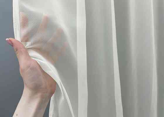 Тюль VR-Textil н105 Шифон однотонний Молочний 250х250 см (41-073) Киев