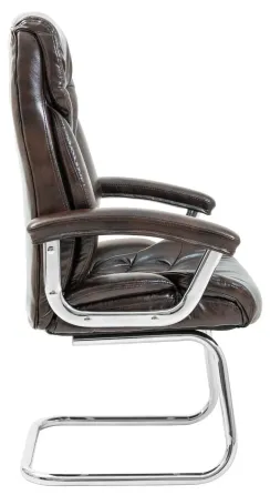 Офісне Конференційне Крісло Richman Cagliari Titan Dark Brown CF Хром Коричневий Київ