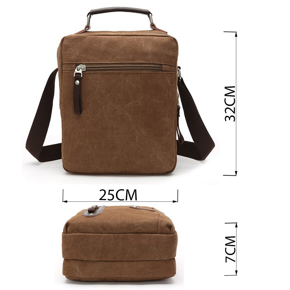 Сумка вертикальная текстильная Vintage 20155 Коричневая Киев - изображение 4