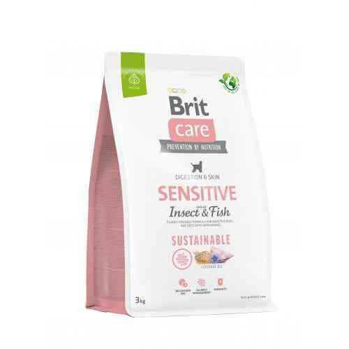 Сухий корм Brit Care Dog Sustainable Sensitive для собак з чутливим травленням, з рибою та комахами, 3 кг Київ
