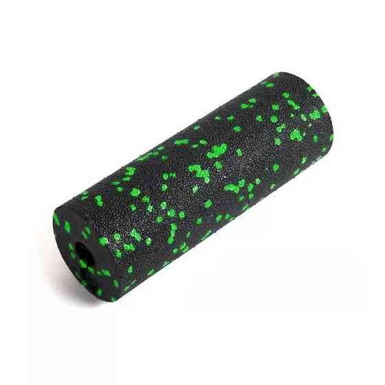 Масажний ролик (роллер) гладкий PowerPlay PP-4346 Mini EPP Foam Roller Чорно/Зелений (15x5,3см.) Луцьк