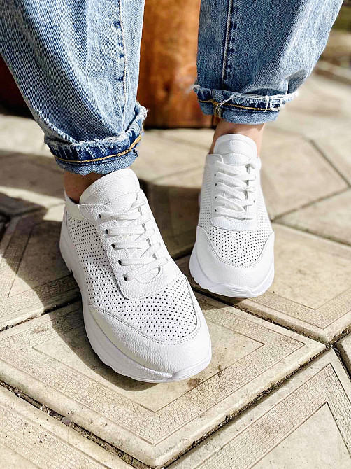 Dino Vittorio Кросівки жіночі Dino Vittorio 41-02-183пер білі (весна-літо, шкіра натуральна) (5 Коломия - фото 2