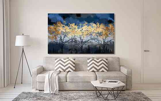 Картина полотно у вітальню / спальню    Абстракція   MLP_195    ( 60х30см ) 90х180см Київ