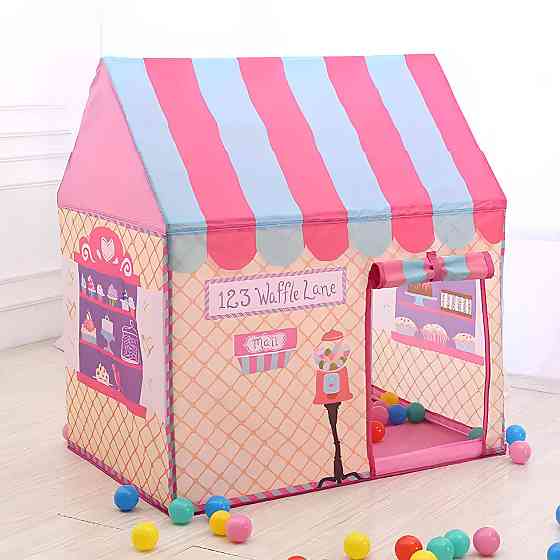 Дитячий ігровий будиночок RESTEQ — велика палатка «Солодкий будиночок» 110×70×100 см Київ