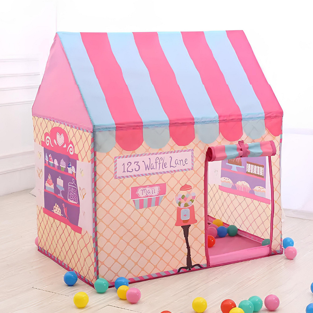 Дитячий ігровий будиночок RESTEQ — велика палатка «Солодкий будиночок» 110×70×100 см Київ - фото 1