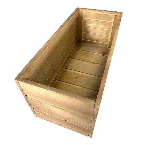 Ящик садовый декоративный для цветов или для хранения вещей из натурального дерева 55х24,5х24,5 см. Каменец-Подольский