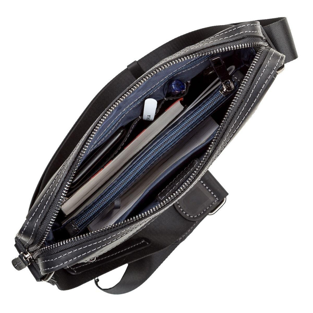 Сумка чоловіча SHVIGEL 11098 шкіряна Чорна Київ - фото 7