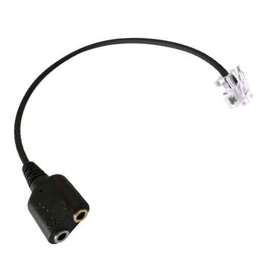 Переходник RJ9 на 2x 3.5 мм Jack, адаптер для гарнитуры IP-телефон для подключения стандартных гарнитур Киев