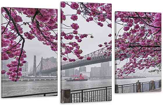 Модульна картина у вітальню/ спальню Сакура в місті Art-570_3 70x130 см Київ