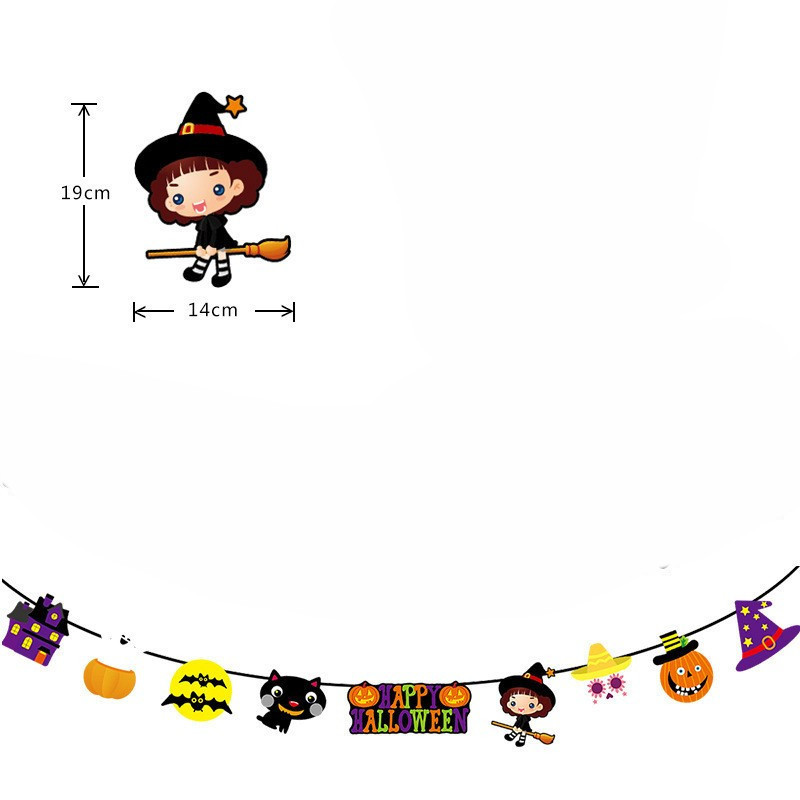 Гирлянда на Хэллоуин бумажная 3 м разноцветный Киев - изображение 2