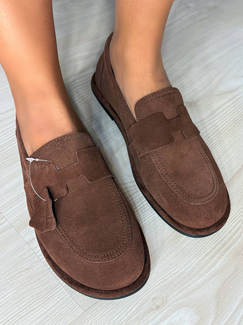 Туфлі жіночі Hengji 560-8 лофери замшеві коричневі, 36, 23 см Київ - фото 11