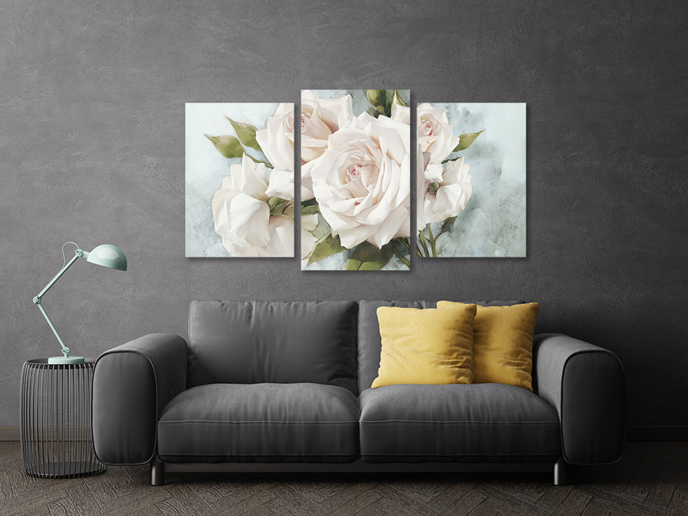 Модульная картина в гостиную / спальню Троянда  Art-584_3 70x130 см Киев - изображение 3