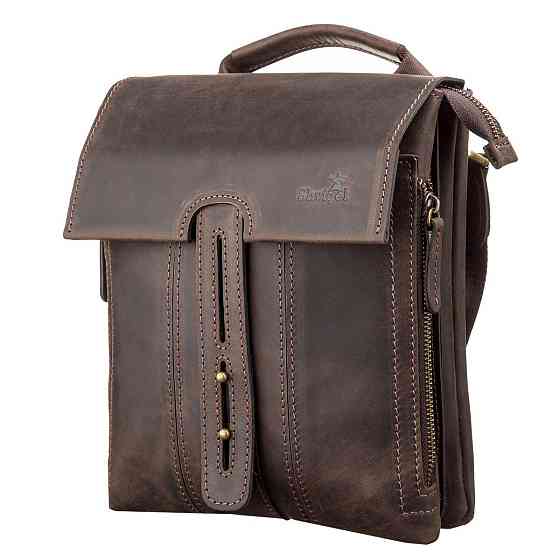 Сумка мужская SHVIGEL 11104 кожаная Коричневая Киев