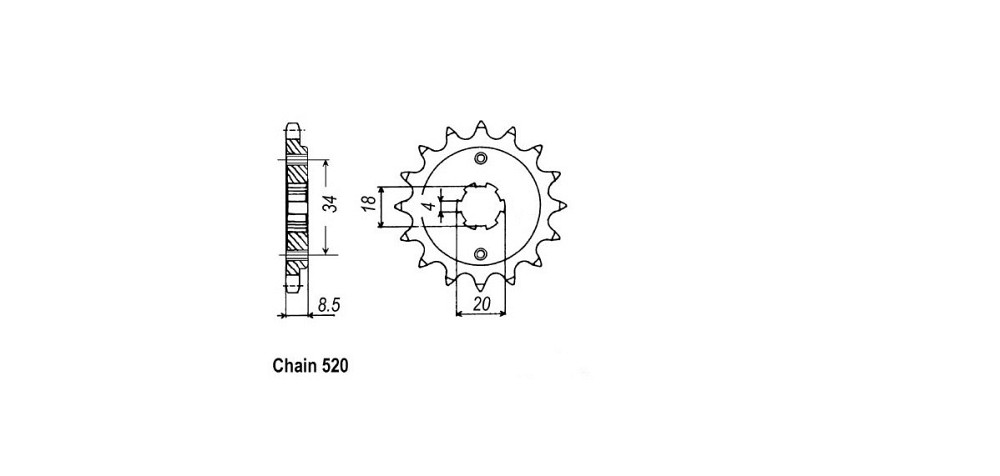 Зірочка (передня) 520-13T CB/CG Мукачево - фото 1