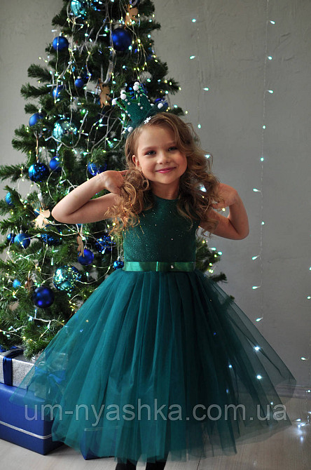 Изумрудное нарядное платье на девочку Зеленое платье елочка Кривой Рог - изображение 8