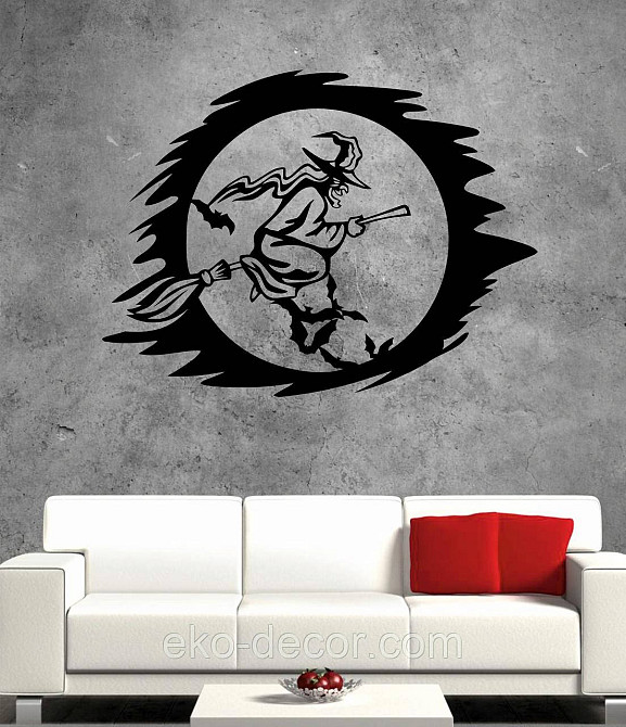 Декоративное настенное Панно «Ведьма» Декор на стену 90*68 см, Черный Киев - изображение 10