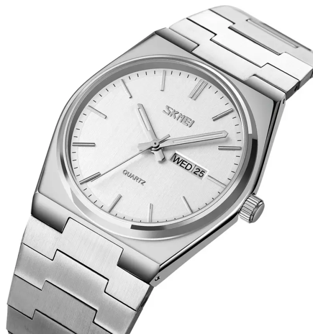 Чоловічий класичний годинник Skmei 9288 (Сріблястий із сріблястим циферблатом) Вінниця - фото 2