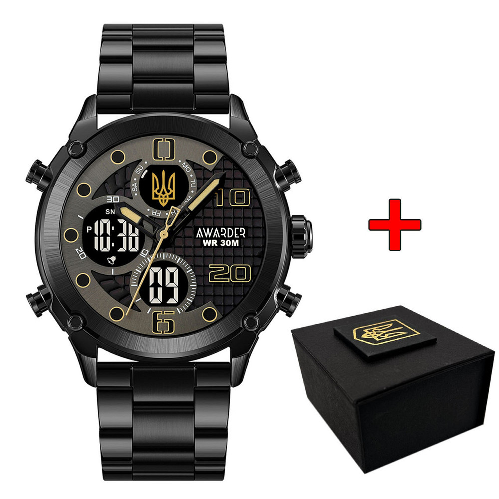 Awarder 017 Тризуб золото All Black Steel Киев - изображение 1