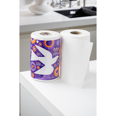 Паперові рушники Добра Господарочка Колекція Вибійка 2 шари 250 відривів 1 рулон (4820086524155) Вінниця - фото 3