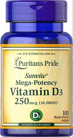 Витамин D3 Puritan's Pride Vitamin D3 10000iu 100 Softgels Луцк