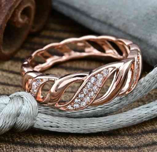 Кольцо Xuping 14371 размер 17, позолота РО, ширина 6мм, вес 2г, белые фианиты Киев