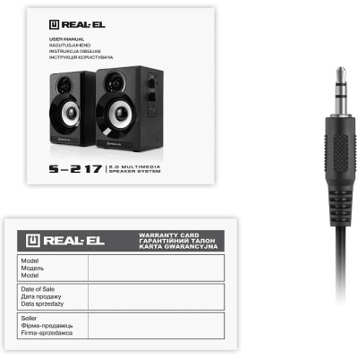 Акустическая система REAL-EL S-217 Black (EL121200013) Винница - изображение 2