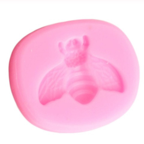 Молд силиконовый Пчела маленькая 32 на 43 мм розовый Киев - изображение 3